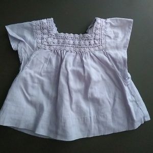 Baby Gap Lavender Short Sleeve Blouse 0-3 Month